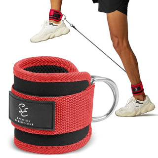 Special Essentials Ankle Cuffs with Adjustable Strap for Cable Machine and Resistance Bands