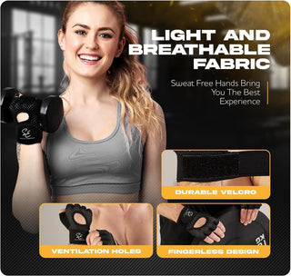 Special Essentials Fingerless Weight Lifting Workout Gloves for Men & Women