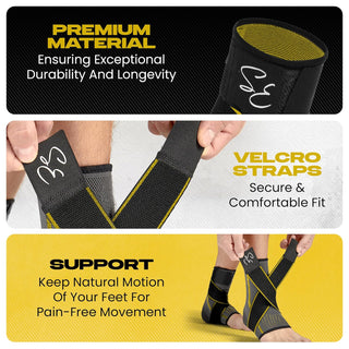 Special Essentials 1 Pair Ankle Brace with Ankle Strap for Men & Women Ankle/Foot Compression Sleeve Wrap