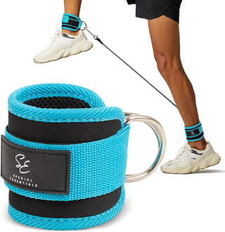 Special Essentials Ankle Cuffs with Adjustable Strap for Cable Machine and Resistance Bands