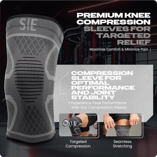 Special Essentials Knee Brace for Men and Women - 2 Pack Knee Compression Sleeve