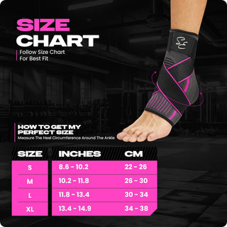 Special Essentials 1 Pair Ankle Brace with Ankle Strap for Men & Women Ankle/Foot Compression Sleeve Wrap