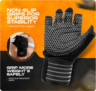 Special Essentials Workout Gloves with Wrist Strap and Non-Slip Padding for Men and Women