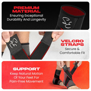 Special Essentials 1 Pair Ankle Brace with Ankle Strap for Men & Women Ankle/Foot Compression Sleeve Wrap