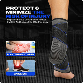 Special Essentials 1 Pair Ankle Brace with Ankle Strap for Men & Women Ankle/Foot Compression Sleeve Wrap