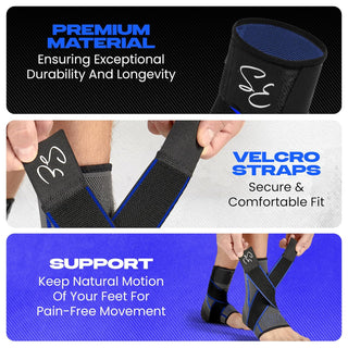 Special Essentials 1 Pair Ankle Brace with Ankle Strap for Men & Women Ankle/Foot Compression Sleeve Wrap