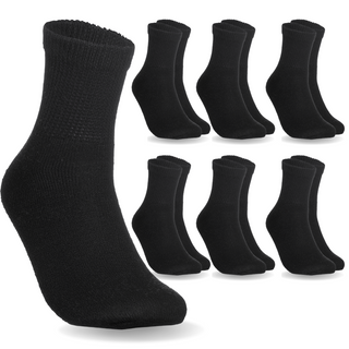 Special Essentials 6 Pairs Non-Binding Diabetic & Circulator Ankle Socks For Men & Women - Soft Moisture-Wicking Cotton