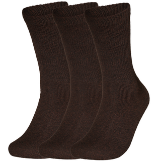 Special Essentials 3 Pairs Cotton Diabetic Crew Socks - Non-Binding Wide Top Comfort & Support for Men & Women