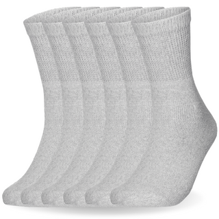 Special Essentials 6 Pairs Cotton Diabetic Ankle Socks - Non-Binding With Extra Wide Top For Men and Women…