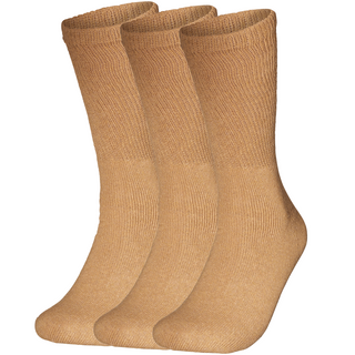 Special Essentials 3 Pairs Cotton Diabetic Crew Socks - Non-Binding Wide Top Comfort & Support for Men & Women