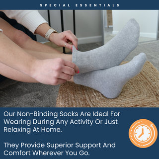 Special Essentials 6 Pairs Non-Binding Diabetic & Circulator Ankle Socks For Men & Women - Soft Moisture-Wicking Cotton