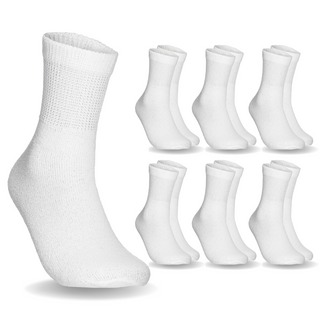 Special Essentials 6 Pairs Non-Binding Diabetic & Circulator Ankle Socks For Men & Women - Soft Moisture-Wicking Cotton